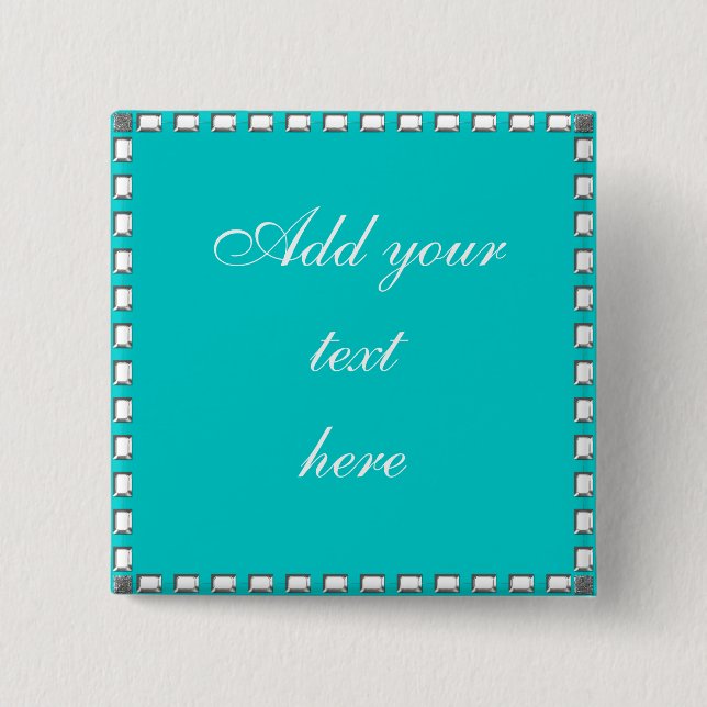 Kundenspezifisches Hochzeits-Knopf-Button-Kristall Button (Vorderseite)