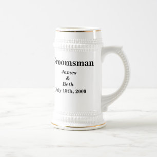 Kundenspezifisches Hochzeits-Trauzeuge-Bier Stein Bierglas