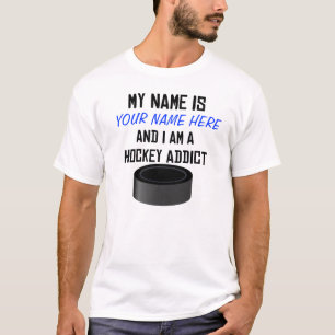Kundenspezifisches Hockey-Süchtig-Shirt T-Shirt