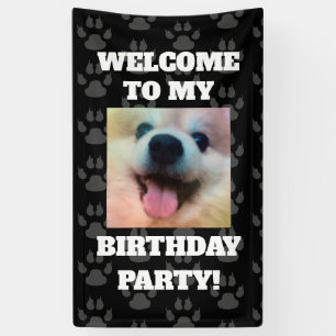 Kundenspezifisches HundeFoto-Geburtstags-Party Banner
