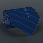 Kundenspezifisches Initialen EMT EMS Krawatte<br><div class="desc">Elegante Marine striped EMS/EMT themed kundenspezifische AnfangsKrawatte.</div>