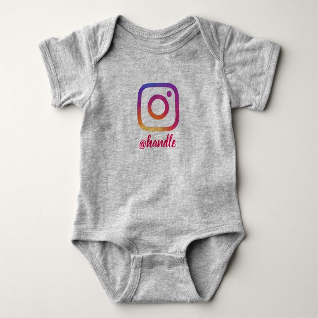 Kundenspezifisches Instagram Baby onsie Baby Strampler (Vorderseite)