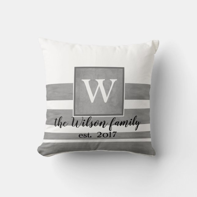 kundenspezifisches Kissensepium in Monogramm und w Kissen (Vorderseite)