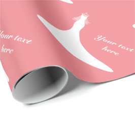 Kundenspezifisches korallenrotes rosa geschenkpapier