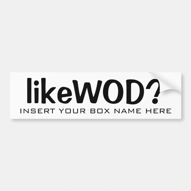 Kundenspezifisches likeWOD? Autoaufkleber (Vorne)