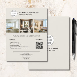 Kundenspezifisches Logo-Foto QR Innenarchitektur-D Flyer