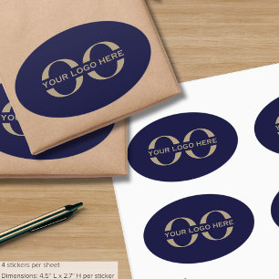 Kundenspezifisches Logo für Werbeaktionen Ovaler Aufkleber