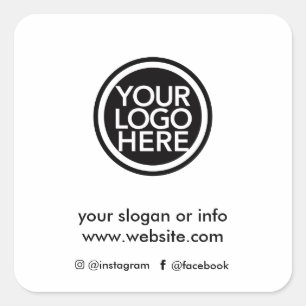 Kundenspezifisches Logo für Werbeaktionen Quadratischer Aufkleber