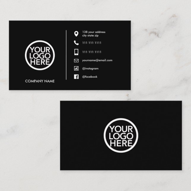 Kundenspezifisches Logo für Werbeaktionen Visitenkarte (Vorne/Hinten)