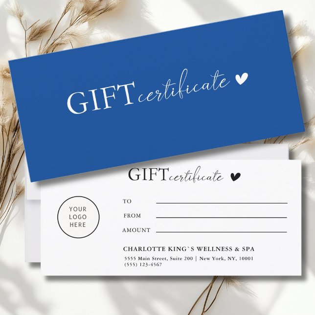 Kundenspezifisches Logo-Geschenkgutachten (Customer specific, Logo Business Gift Certificate)