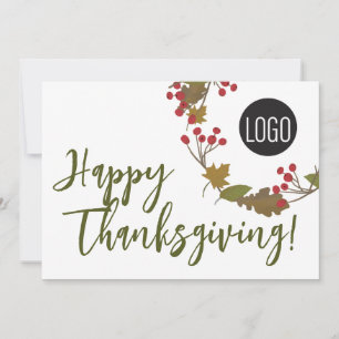 Kundenspezifisches Logo Glückwunsch Thanksgiving a Feiertagskarte