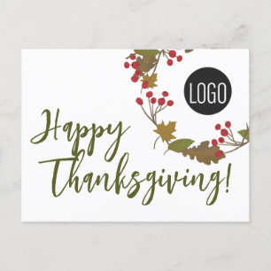 Kundenspezifisches Logo Glückwunsch Thanksgiving a Feiertagspostkarte