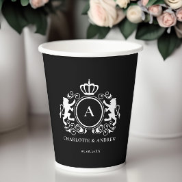 kundenspezifisches Logo Monogram Wappen Paper Cups Pappbecher
