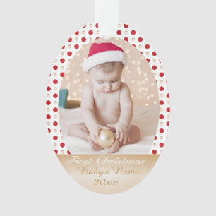 Kundenspezifisches memorie Foto Ihres Babys erstes Ornament
