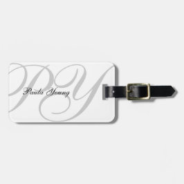 Kundenspezifisches modernes Monogramm 2 Gepäckanhänger