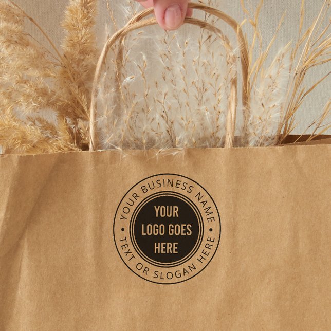 Kundenspezifisches, modernes Round-Business-Logo m Permastempel (Rubber Stamp Mock-up)