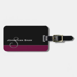 Kundenspezifisches Monogramm 5 (Burgunder) Gepäckanhänger