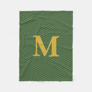 Kundenspezifisches Monogramm-Grün und Fleecedecke