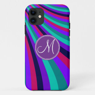 Kundenspezifisches Monogramm-lila rosa Case-Mate iPhone Hülle