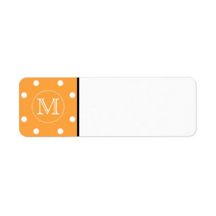 Kundenspezifisches Monogramm. Orange und weißer