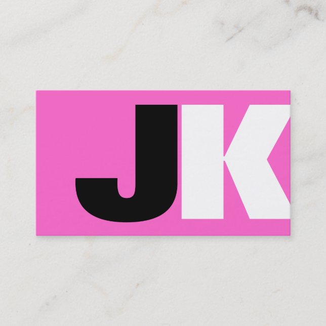 Kundenspezifisches Monogramm-Rosa Visitenkarte (Vorderseite)