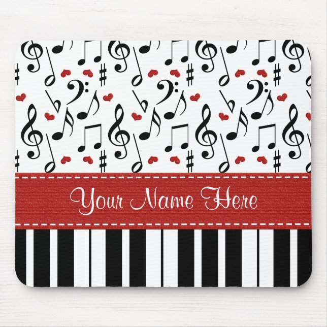 Kundenspezifisches Musiknote-Klavier Mousepad (Vorne)