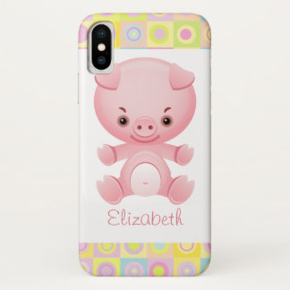 Kundenspezifisches niedliches Kawaii rosa Schwein Case-Mate iPhone Hülle