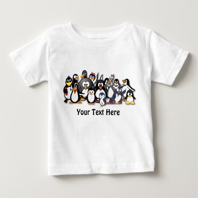Kundenspezifisches Penguin-Baby-Shirt Baby T-shirt (Vorderseite)