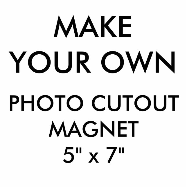 Kundenspezifisches personalisiertes 5" x 7" fotoskulptur magnet (Vorne)