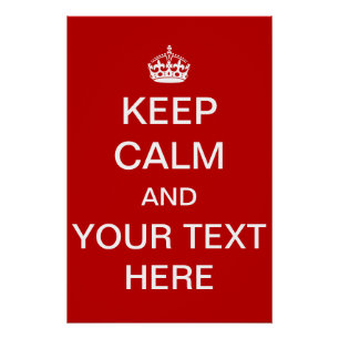 Kundenspezifisches personalisiertes behalten Ruhe Poster