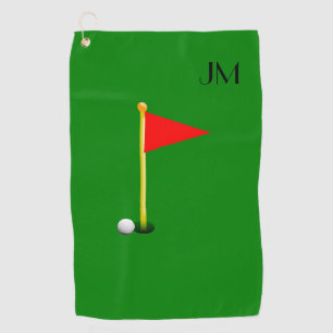 Kundenspezifisches personalisiertes Grün Golfhandtuch