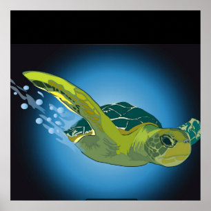 Kundenspezifisches Poster - Meeresschildkröte