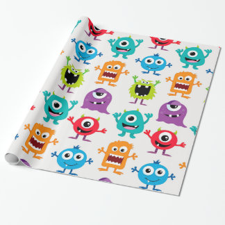 Kundenspezifisches Retro Monster-alien Geschenkpapier