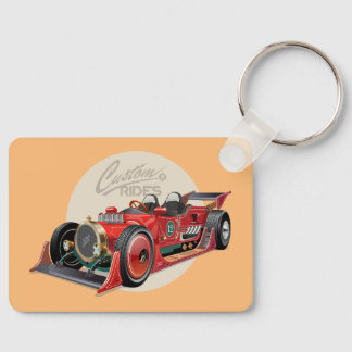 Kundenspezifisches Retro-Rennwagenkonzept Schlüsselanhänger