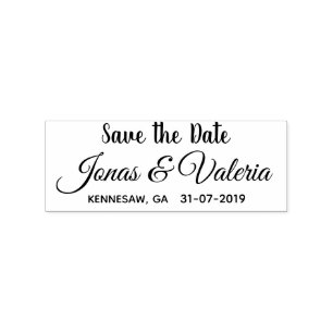kundenspezifisches romantisches Save the Date Gummistempel
