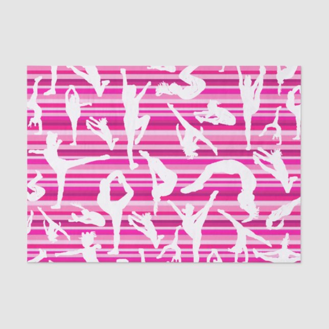 Kundenspezifisches rosa Cheerleading Seidenpapier (Vorderseite)