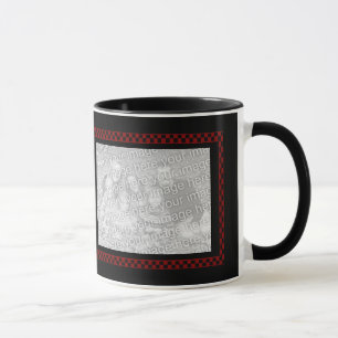 Kundenspezifisches rotes schwarzes Schachbrett der Tasse