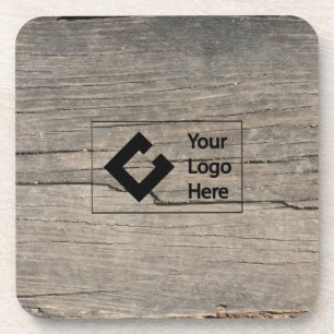 Kundenspezifisches rustikales Holz mit Logo Untersetzer