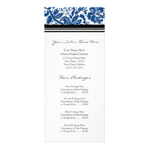 Kundenspezifisches Salon-Gestell kardiert blaues Werbekarte