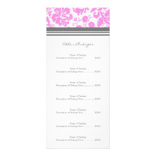 Kundenspezifisches Salon-Gestell kardiert rosa Werbekarte