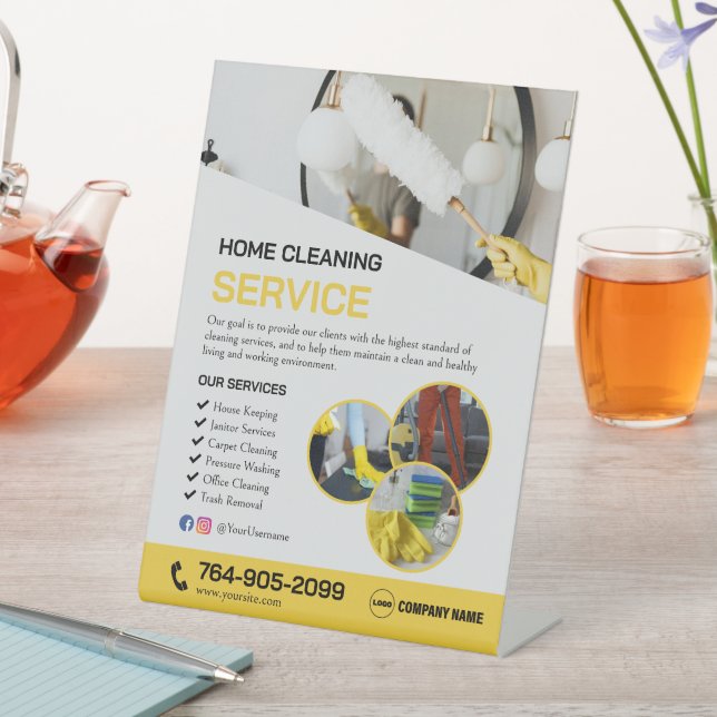 Kundenspezifisches Schild für Reinigungsdienste (In Situ)