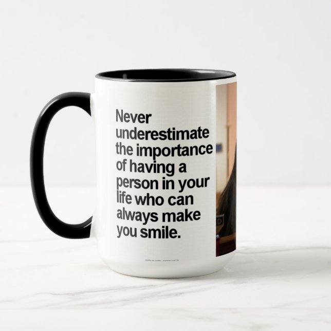 Kundenspezifisches Schwarzes 15 Unze-Wecker-Tasse Tasse (Links)