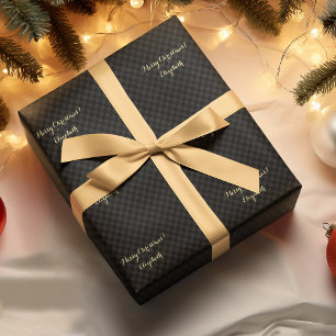 Kundenspezifisches schwarzes modernes geschenkpapier