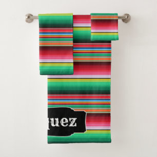Kundenspezifisches Spanisch Serape mexikanisches Badhandtuch Set