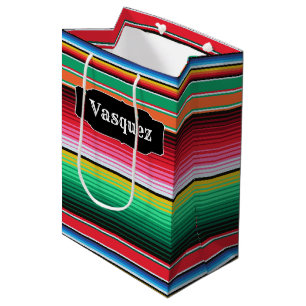 Kundenspezifisches Spanisch Serape mexikanisches Mittlere Geschenktüte