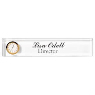 Kundenspezifisches Uhr-Schreibtisch-Nummernschild Namensplakette
