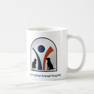 Kundenspezifisches Veterinärtierlogo mit Katze un Tasse