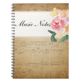 Kundenspezifisches Vintages Blatt-Musik-Notizbuch Notizblock