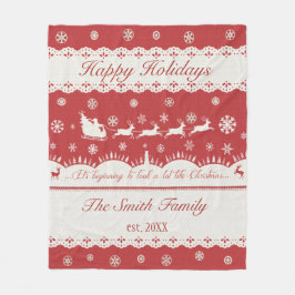 Kundenspezifisches Weihnachten Sankt u. Fleecedecke