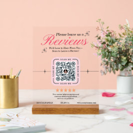 Kundenübersicht Benutzerdefiniert - rosa Feminine Acrylschild